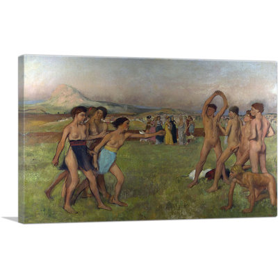 " Young Spartans 1860 " by Edgar Degas Painting Print
