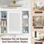 Rangement mural pour salle de bain 35,51 po x 7,07 po 29,34 po avec miroir, beaucoup d'espace, charnière de porte, tableau de haute qualité, tablettes réglables, fermeture en douceur, poignée en métal argenté, miroir de luxe moderne