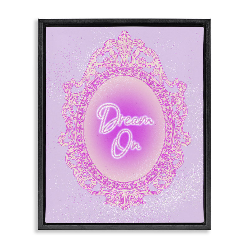 Cadre flottant Dream On Ornate, 21 x 17, Jet Black Floater Framed