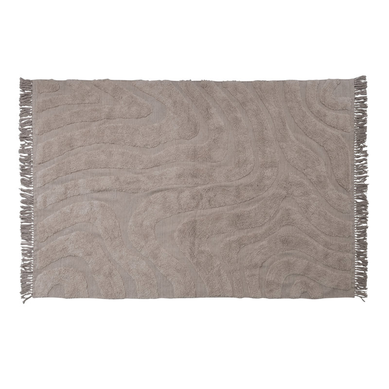 Tapis touffeté en coton avec frange