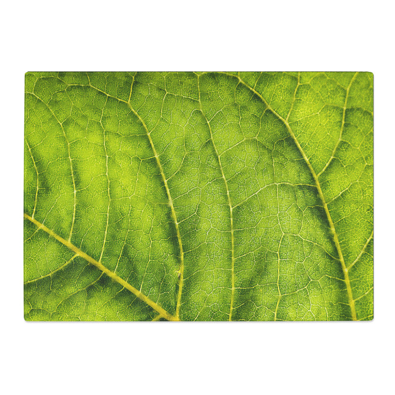 Tempered Glass Leaf Veins Chopping Board, 28.5 cm x 39 cm