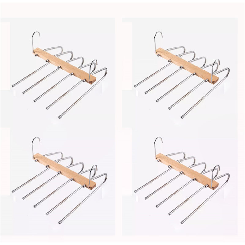 Foldable Solid Wood Pants Hanger, 4