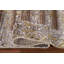 Tapis oriental rayé à motif abstrait indo 3 x 5