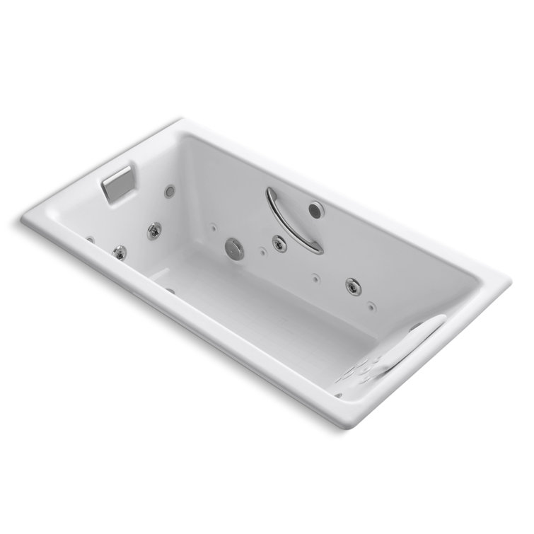 Tea-for-Two® 66" x 36" Drop-In Effervescence Whirlpool Bath with Spa/Massage Package