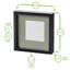 Nicola Spring - 8" x 8" White 3D Box Photo Frames - 4" x 4" Mount - Black
