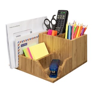 Wooden Desk Organizer w/ Drawers - Office Supplies Desktop Tabletop Rack  Holder