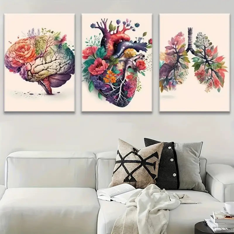 3 Piece Wrapped Canvas Painting