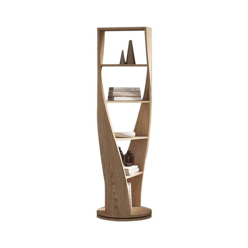 Burlywood Modern Solid wood Standard Bookcase, Burlywood