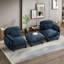 Canapé d'angle 2 places avec pouf amovible-367335576