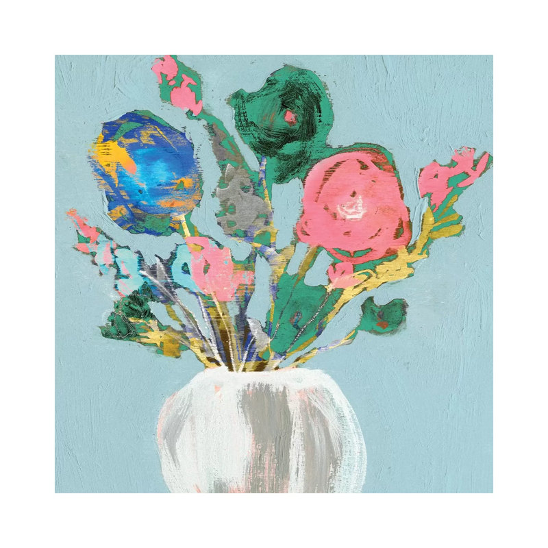 Fun Bouquet II by Jennifer Goldberger - Wrapped Canvas Painting, 66.04 cm H x 66.04 cm W x 1.91 cm D