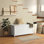 Wooden Frame Storage Chest With 2 Safety Hinge