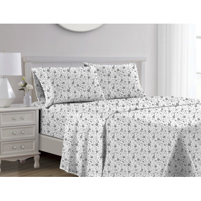 Cotton Blend Graphic Print Sheet Set