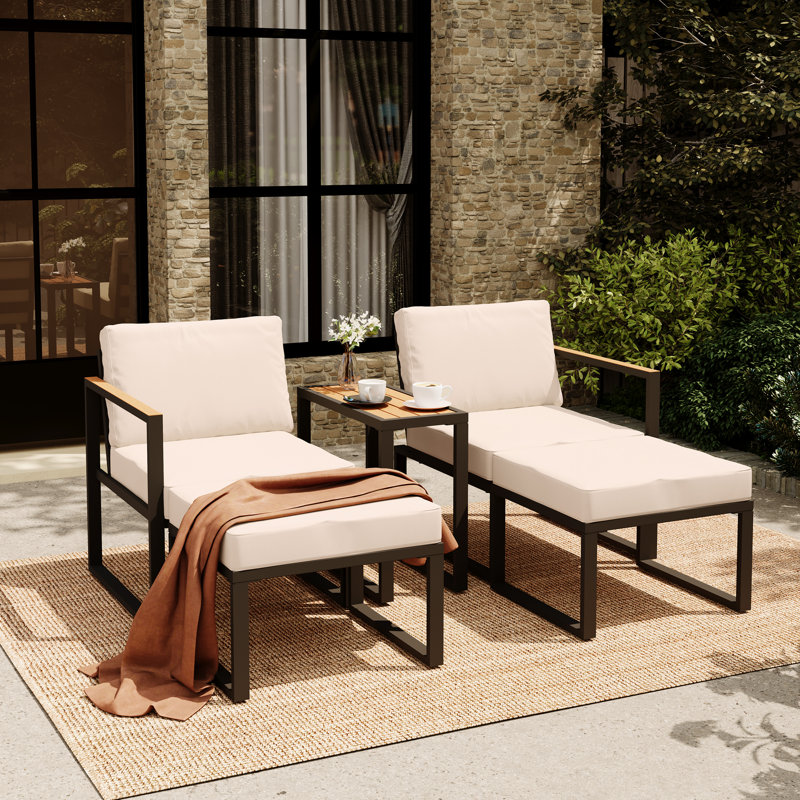 5 Piece Sectional Seating Group with Cushions