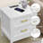 Walter Set Of 2 Nightstands With Charging Station, 2 Drawer Bedside Tables With Storage, Night Stands For Bedroom, End Table Or Side Table For Living Room, 15.5" X 18.7" X 21.7", White-1659064606