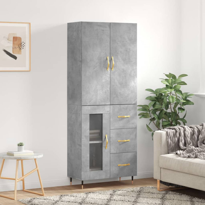 Meenah 69.5cm Sideboard, Concrete Grey