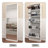 Modern Shoe Storage Cabinet with Mirror for Narrow Corridor and Entryway