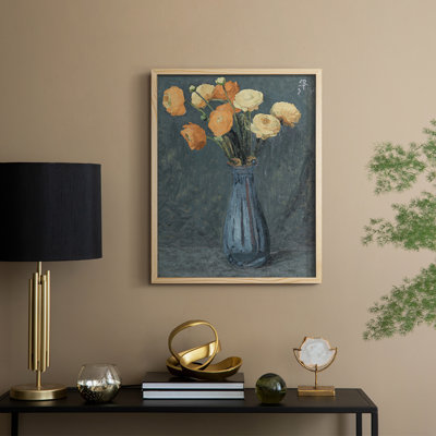 Imprimé floral rétro CCLII, impression sur bois massif