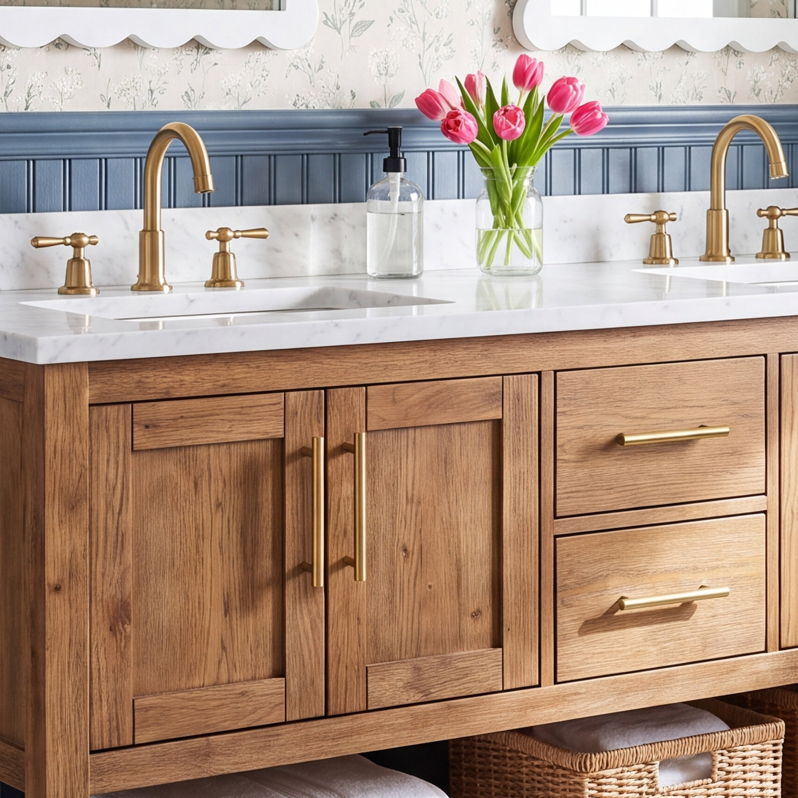Hopewell 4" Bar Cabinet Pull, Honey Bronze