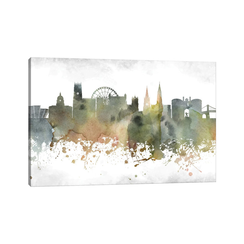 Nottingham Skyline - Wrapped Canvas Print, 45.72cm H x 66.04cm W x 1.905cm D