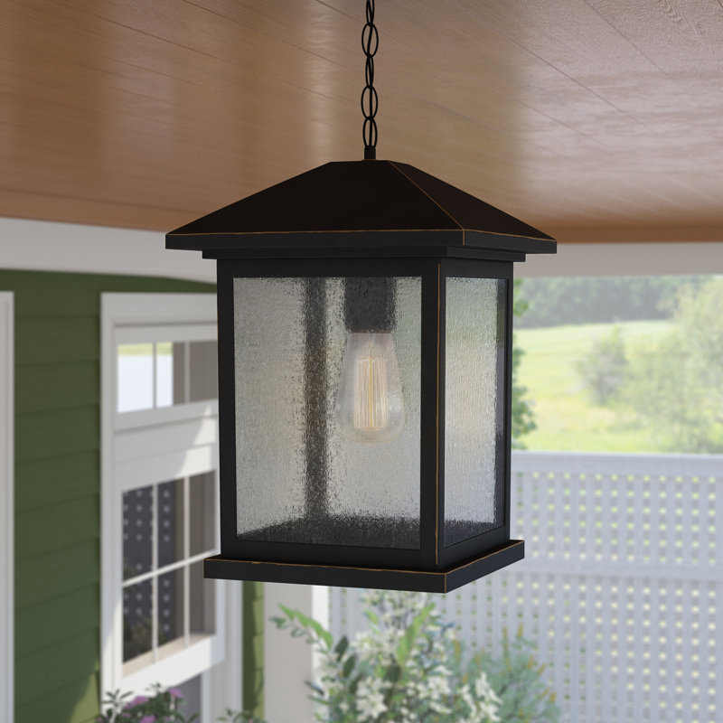 Lanterne suspendue d'extérieur 1 lumière Lovette, H 15,25 po x l 9,5 po
