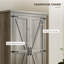 Armoire de rangement 64 po avec portes et tiroirs, gris-404863206