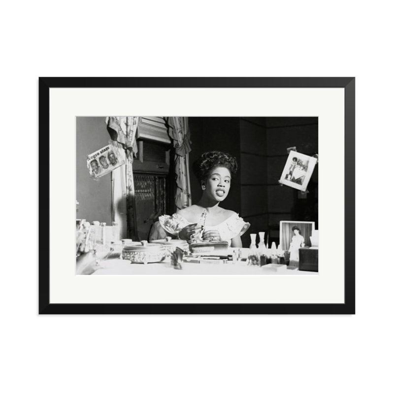 Sarah Vaughan, 23" H x 31" W, Black