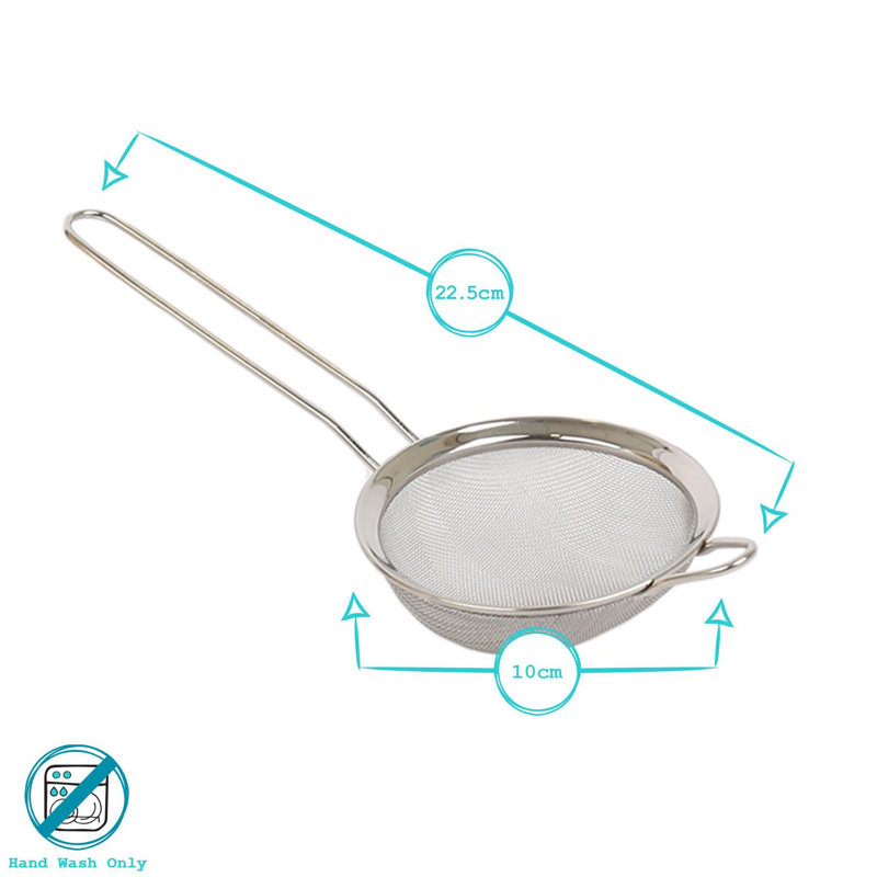 Argon Tableware Stainless Steel Food Strainer, 10cm H x 9cm x 24.5cm D