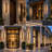 Black Modern Outdoor Led Wall Sconce-389196529