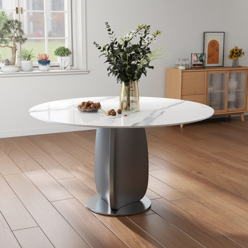 Table de salle à manger 53,14 po, Blanc