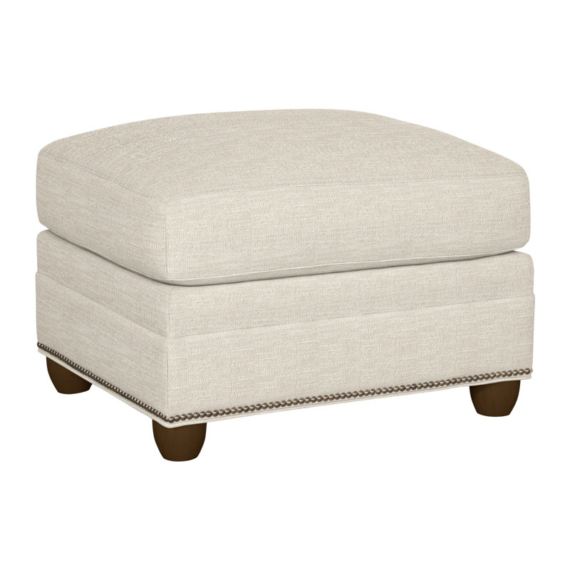 Fairgrove Upholstered Ottoman, Havana, Tommy Flax, No