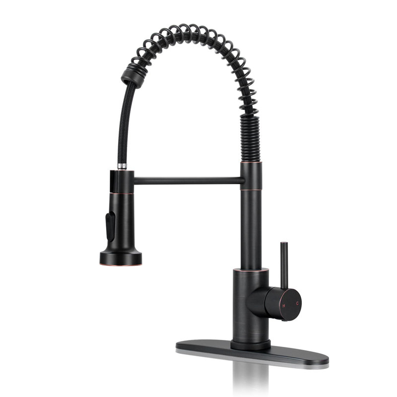 Kitchen Faucets with Pull Down Sprayer, Black