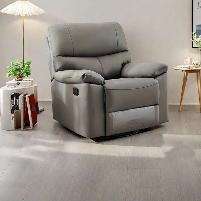 Fauteuil inclinable ergonomique en similicuir, Gris