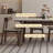6 - Person White Rectangular Sintered Stone tabletop Dining Table Set-800275083