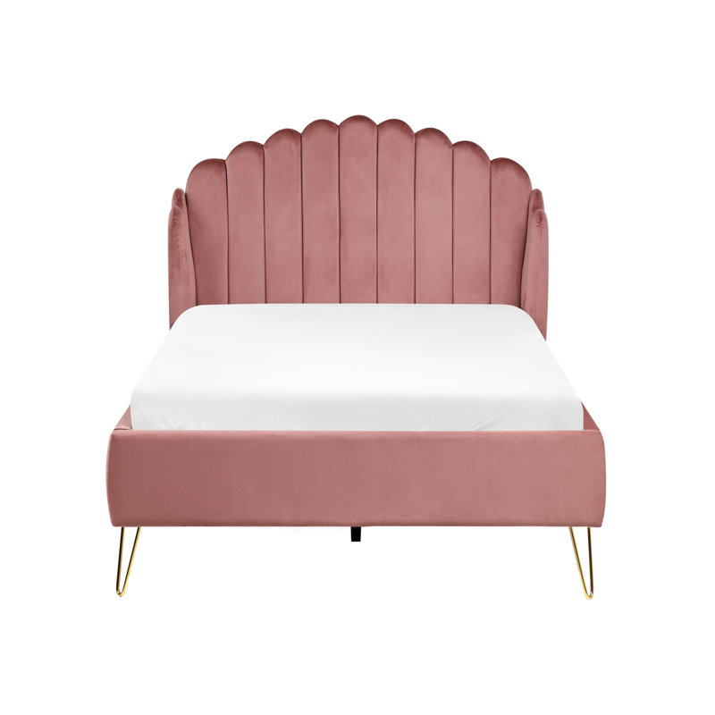 Ambillou Upholstered Bed, Pink