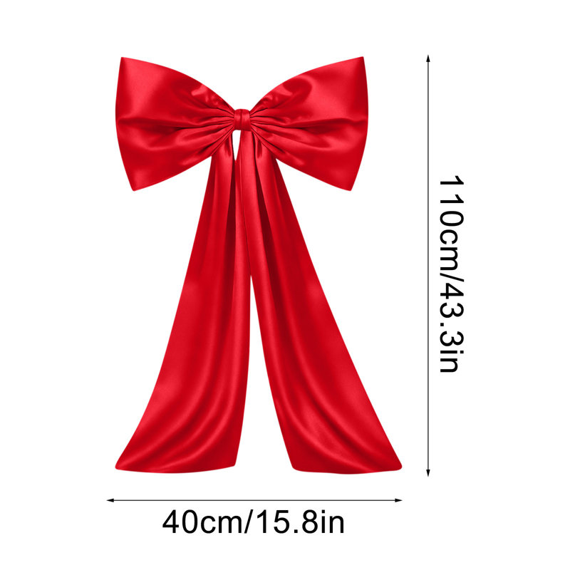 Ornement suspendu 40x110cm avec support pour arbre de Noël, Rouge
