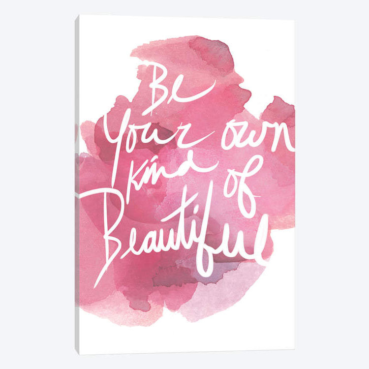 « watercoulours rose type ii », art textuel sur toile, H 12 po x l 8 po x P 0,75 po