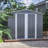 Outdoor Waterproof Garden Tool Storage Sheds With Metal Foundation With Floor Frame, Tool Shed With Lockable Hinged Doors & Air Vents, Storage House Waterproof For Backyard-119307071-119307074