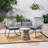 3Pc Outdoor Chat Set With Comfortable Cushions