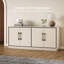 Buffet 65 po avec rangement, buffet pour salle à manger, lotus blanc
