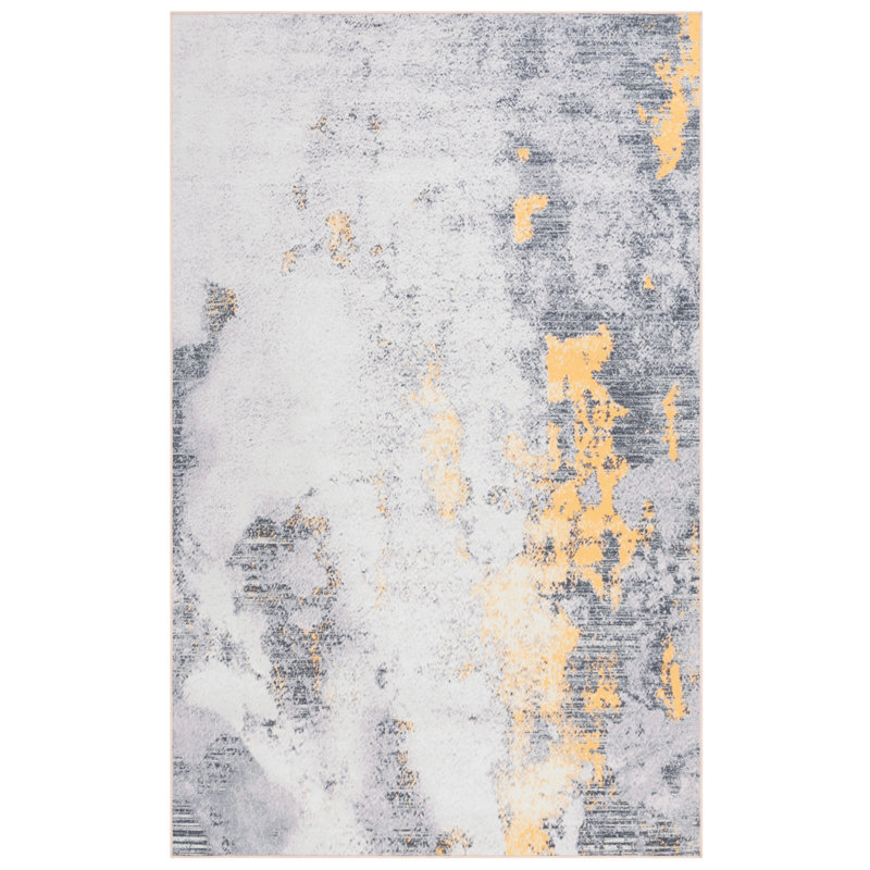 Bennita 803 Area Rug In Gray / Gold, Round 6'