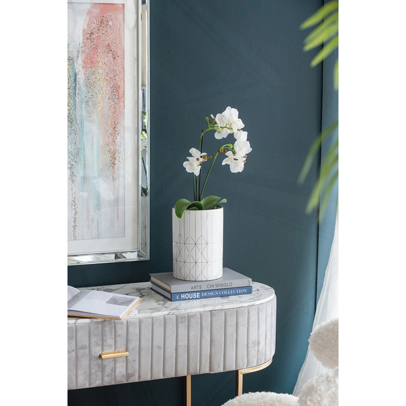 Jardinière en céramique D6.3X8.7 ", H 8,7 po x l 6,3 po x P 6,3 po