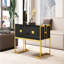 Table basse moderne 47,3 "avec 4 tiroirs et base dorée-811879372