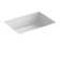 Verticyl 17" Rectangular Under-Mount Bathroom Sink with Overflow Drain