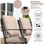 Chaise de salle à manger d'extérieur empilable en métal avec coussins (ensemble de 15)-1612869887