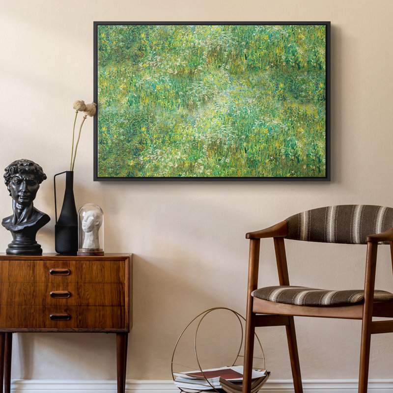 «Vintage Landscape - XCIX» sur toile, H 25 po x l 37 po x P 2 po, Toile avec cadre flottant noir