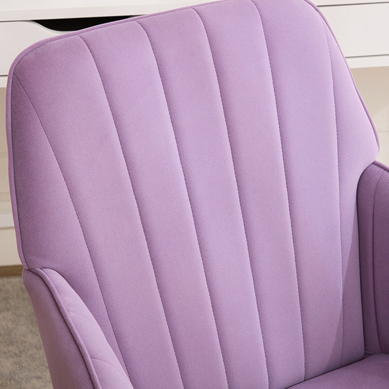 Fauteuil de bureau en velours kaki, ergonomique et réglable pour une meilleure journée de travail, Lilas