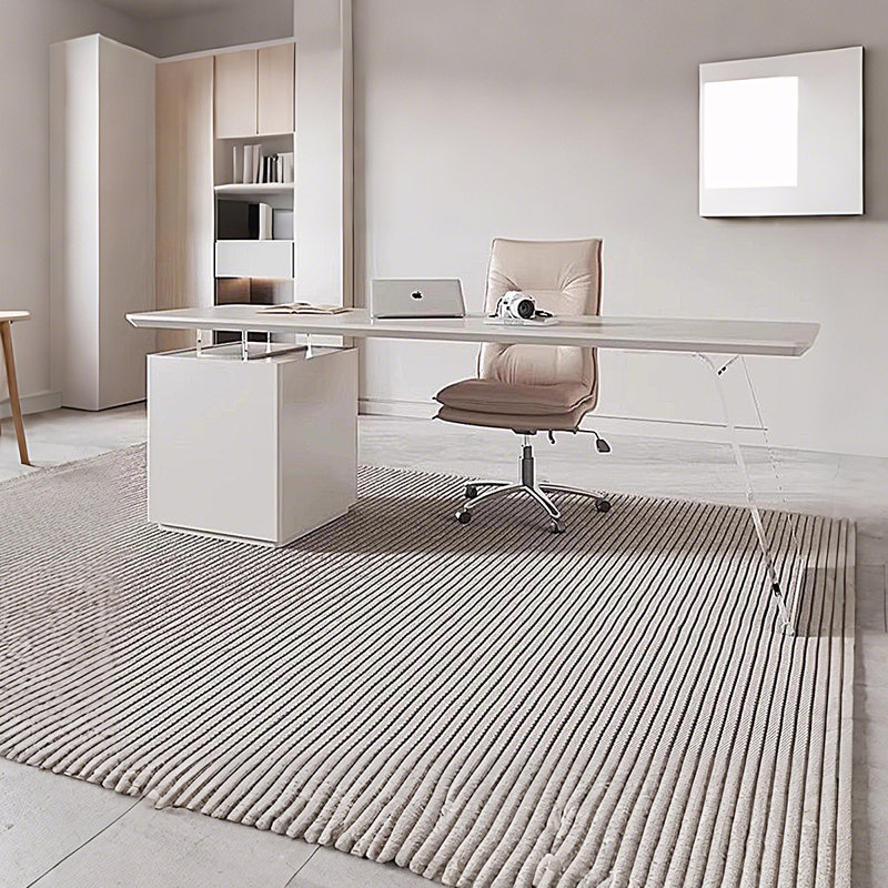 Bureau rectangulaire simple 94,49 po blanc crème, H 29,92 po x l 94,49 po x P 27,56 po