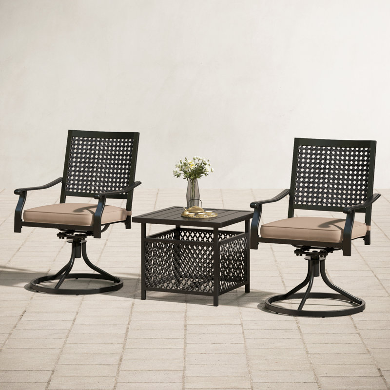 Ensemble bistro long avec coussins 22 "pour 2 personnes Leonard Square
