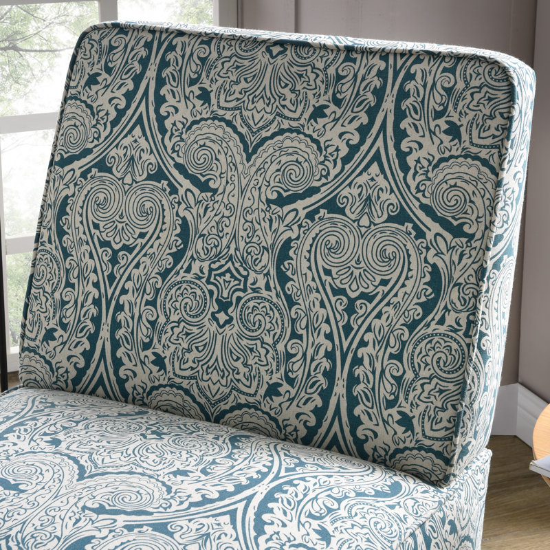 Fauteuil de chambre Marotta, Bleu cachemire