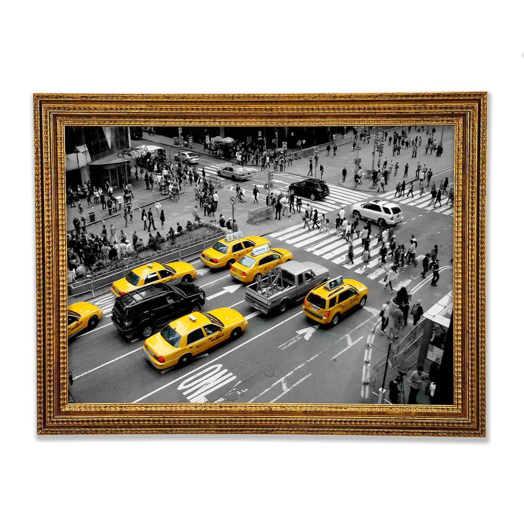 Yellow Cabs New York City - Einzelne Bilderrahmen Kunstdrucke